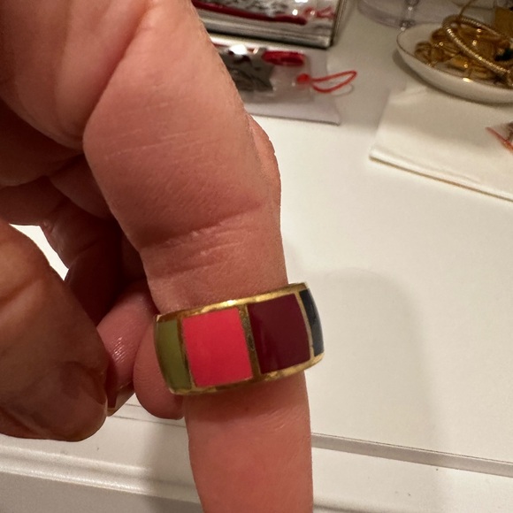 Coach Gold and Multicolor Rings Set - Picture 6 of 8